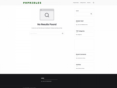 www.phpridles.com snapshot