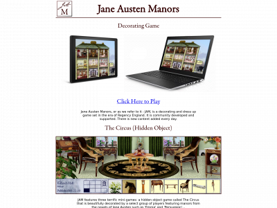 janeaustenmanors.com snapshot