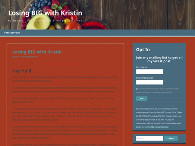 losingbigwithkristin.com snapshot