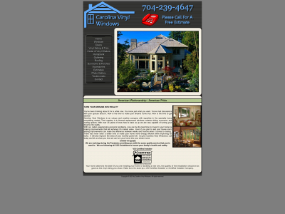 carolinavinylwindows.com snapshot