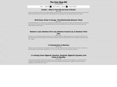 theonestopms.com snapshot
