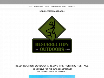 www.resurrectionoutdoors.com snapshot