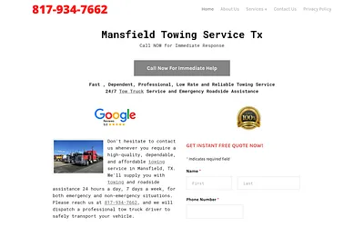 www.towingmansfieldtx.com snapshot
