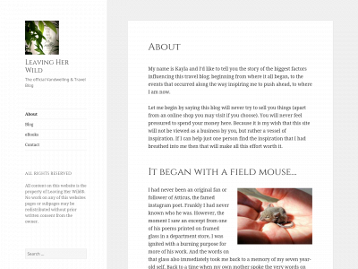 leavingherwild.com snapshot
