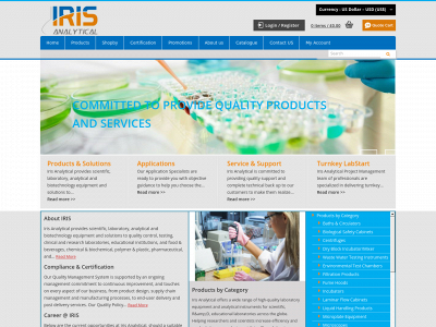 irisanalytical.com snapshot