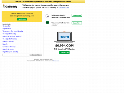 consciousgrowthcounseling.com snapshot