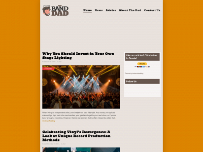 www.thebanddad.com snapshot