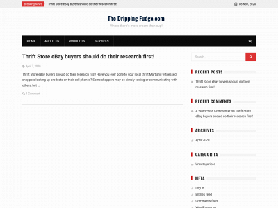drippingfudge.com snapshot
