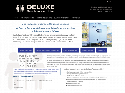 deluxerestroomhire.com snapshot