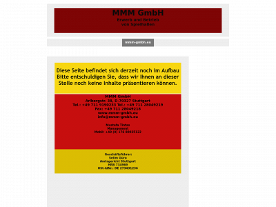 mmm-gmbh.eu snapshot
