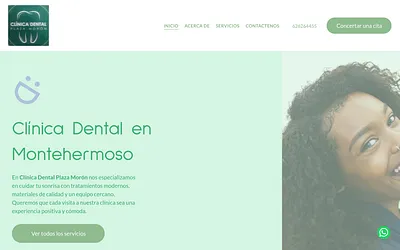 clinicadentalplazamoron.com snapshot
