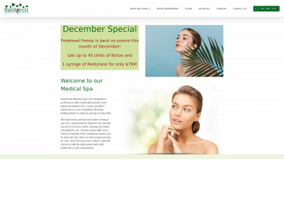 rainforestmedspa.net snapshot