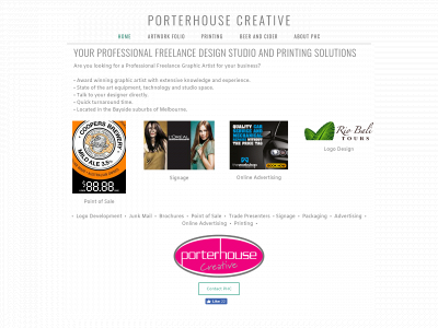 porterhousecreative.com.au snapshot