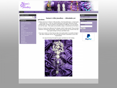 naturesgiftsjewellery.com snapshot