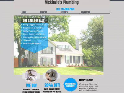 mckinziesplumbing.com snapshot