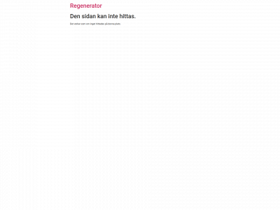 regenerator.se snapshot