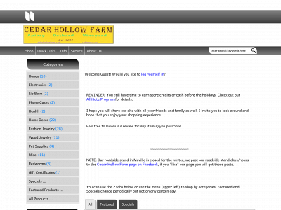 cedarhollowfarm.com snapshot