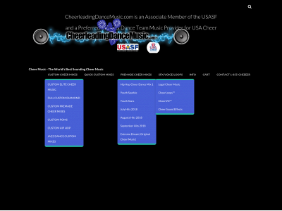 cheerleadingdancemusic.com snapshot