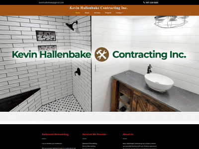 kevinhallenbakecontracting.com snapshot