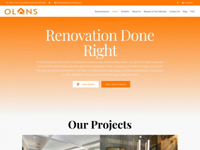 olanscontracting.com snapshot