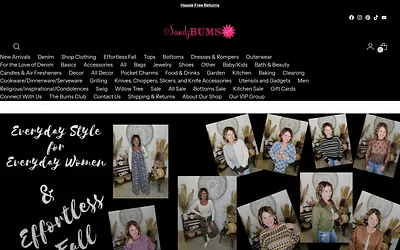 www.sandybumsboutique.com snapshot
