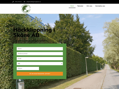 hackklippningiskane.se snapshot