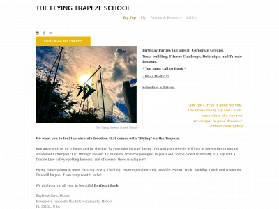 theflyingtrapeze.net snapshot