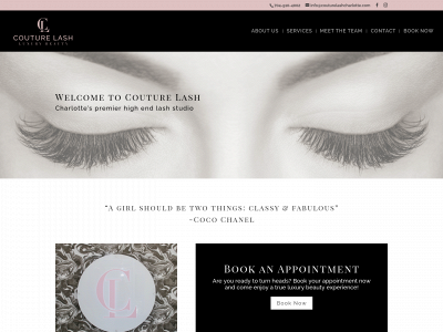 couturelashcharlotte.com snapshot