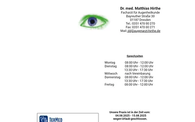 augenarzt-hirthe.de snapshot