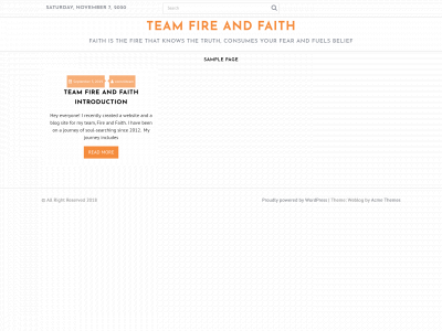 teamfireandfaith.com snapshot