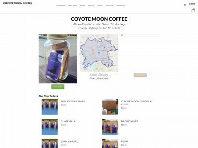 coyotemooncoffee.com snapshot
