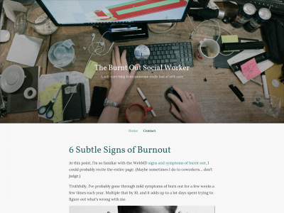 theburntoutsocialworker.com snapshot