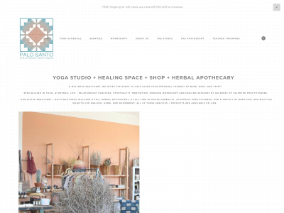 palosantowellnessboutique.com snapshot