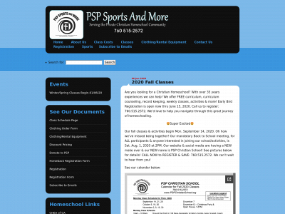 pspsportsinfo.com snapshot