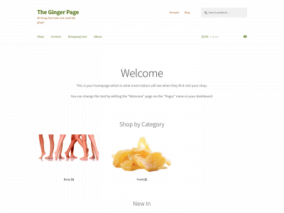 thegingerpage.com snapshot