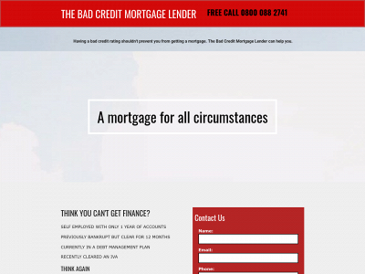 badcreditmortgagelender.co.uk snapshot