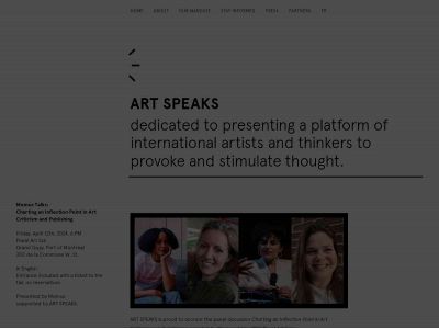 artspeaks.ca snapshot