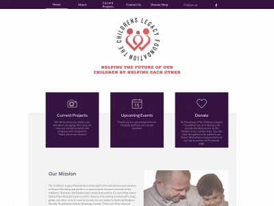 thechildrenslegacyfoundation.org snapshot