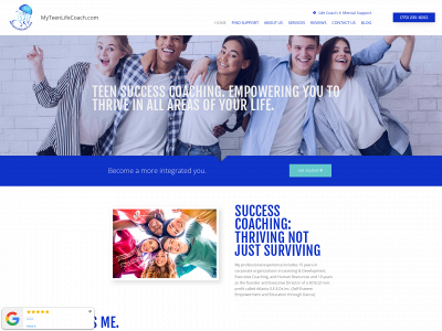 www.myteenlifecoach.com snapshot