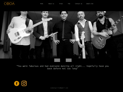 codaweddingband.co.uk snapshot