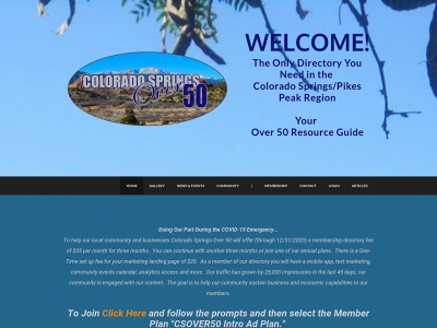 coloradospringsover50.com snapshot