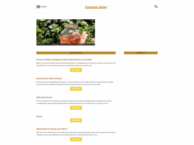 consumehoney.com snapshot