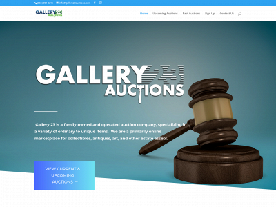 gallery23auctions.com snapshot
