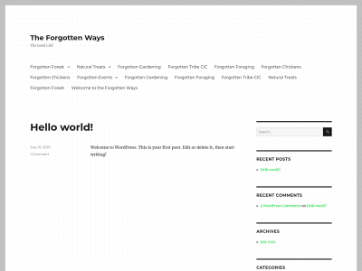 theforgottenways.net snapshot