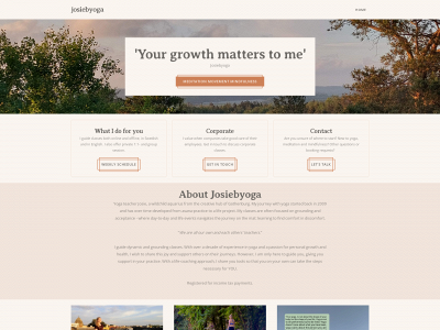 josiebyoga.com snapshot