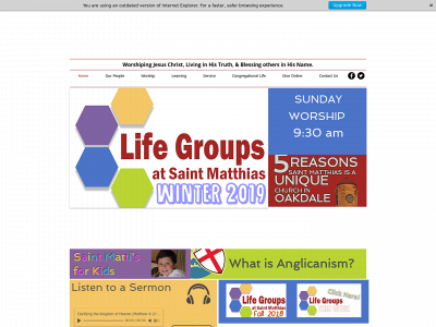 saintmatthiasoakdale.com snapshot