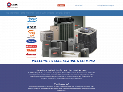 cubeheatingcooling.com snapshot