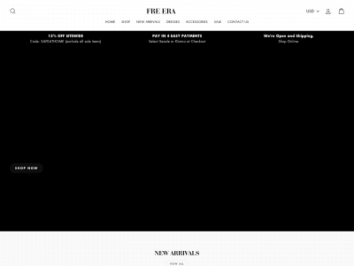 shopfreera.com snapshot