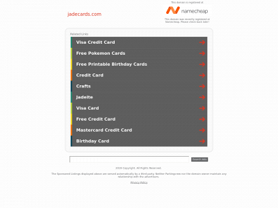 jadecards.com snapshot