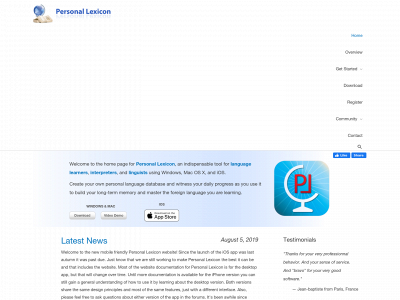 personal-lexicon.com snapshot